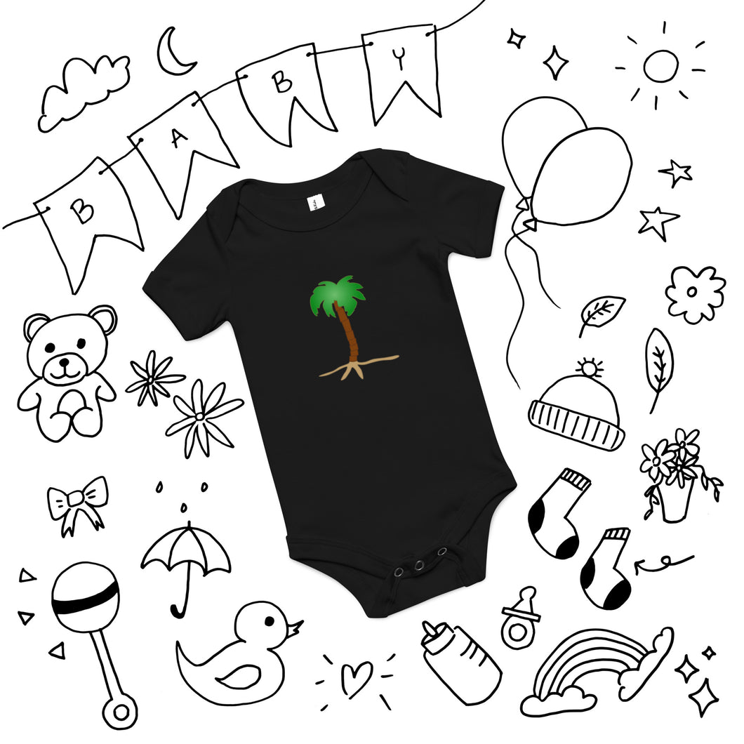 Palmetta Listens Baby short sleeve one piece